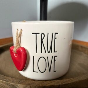 Rae Dunn Artisan Collection White Cup with Red Heart Accent Valentines Day 💓